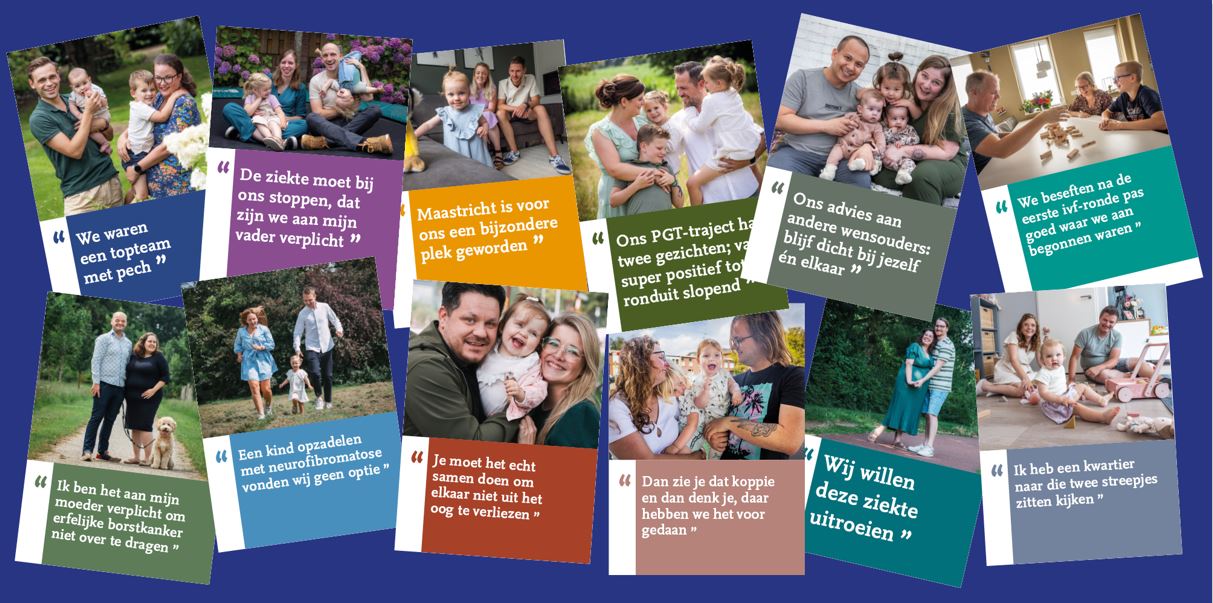 Ansichtkaarten van PGT-ervaringsverhalen